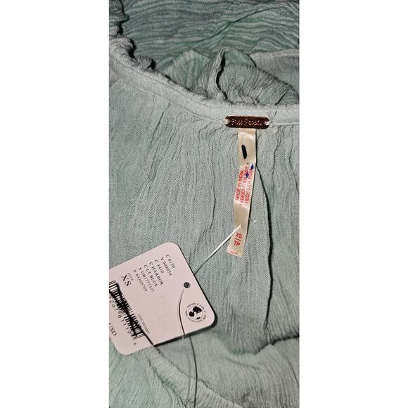 New Free People If Only Maxi Skirt Set $168 X-SMALL Harbor Green Boho Chic - Picture 7 of 7